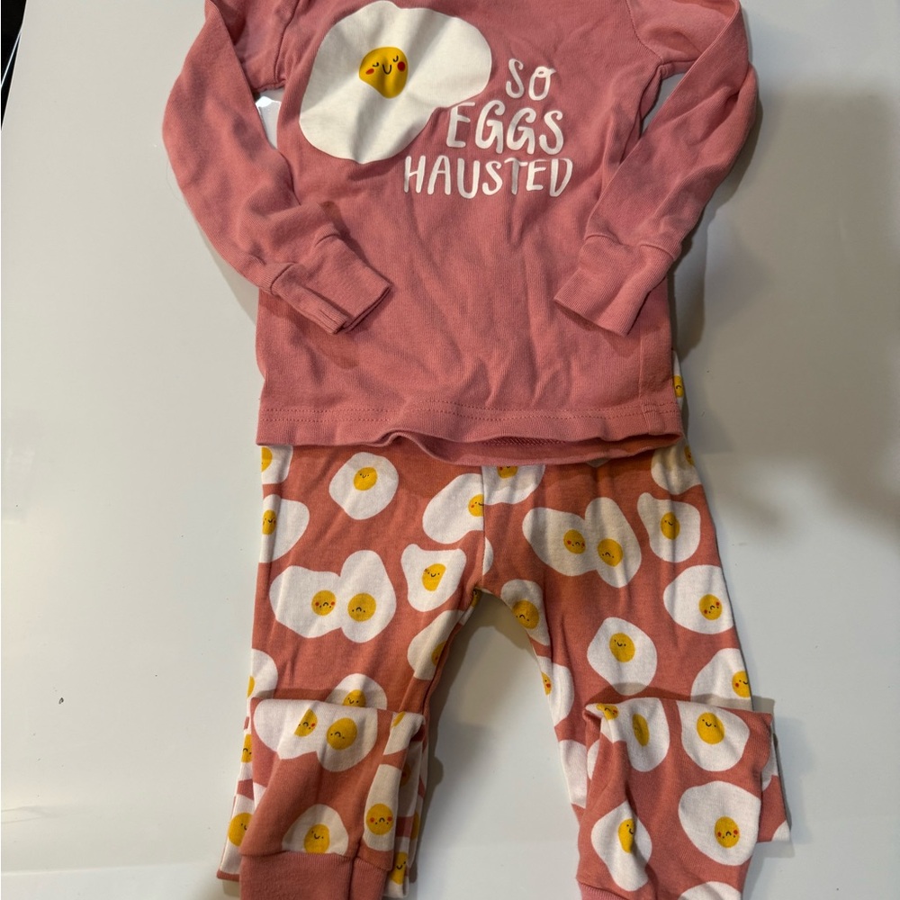 Old Navy Pink Egg Print Kids Pajama Set